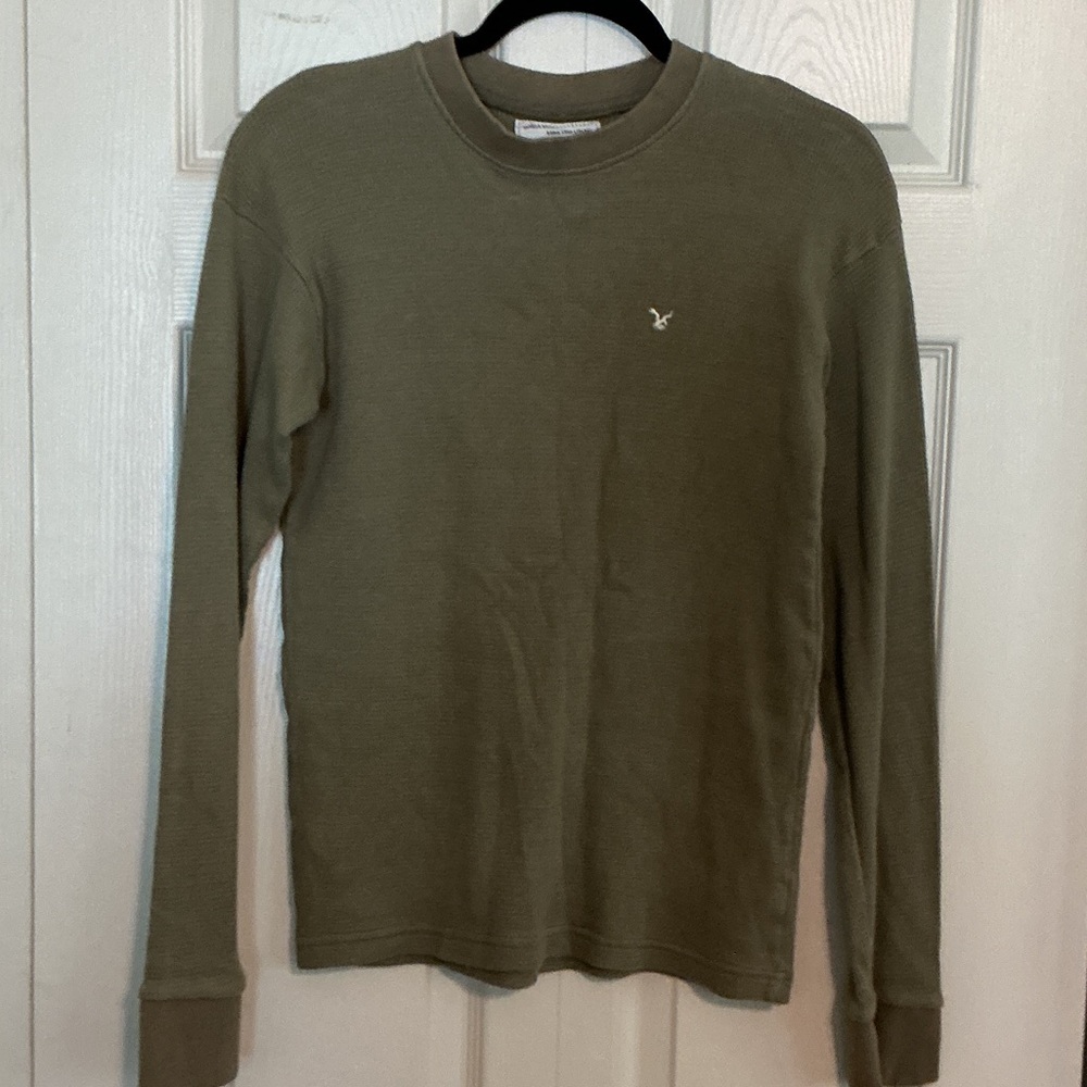 ❤️ National Outfitters Men’s Olive Green waffle long sleeve pullover Medium
